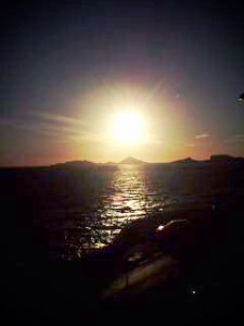 Soleil rouge à Marseille